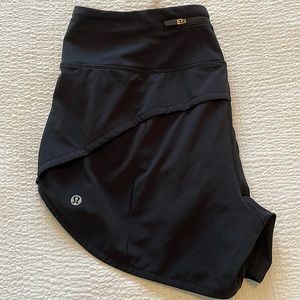Lululemon black running shorts. Size 4